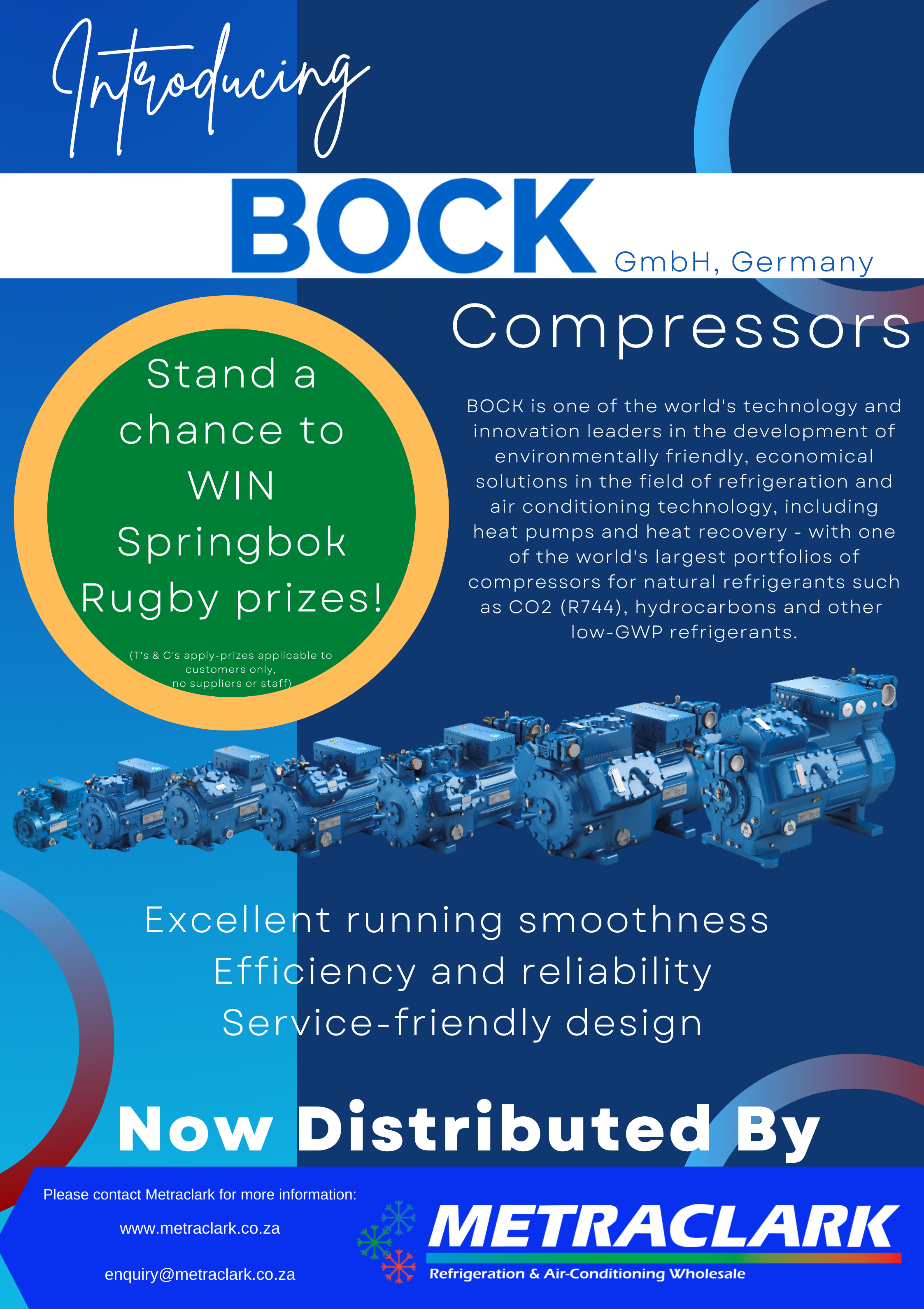 Purchase a Bock Compressor and Stand a Chance to WIN Springbok Rugby Prizes!